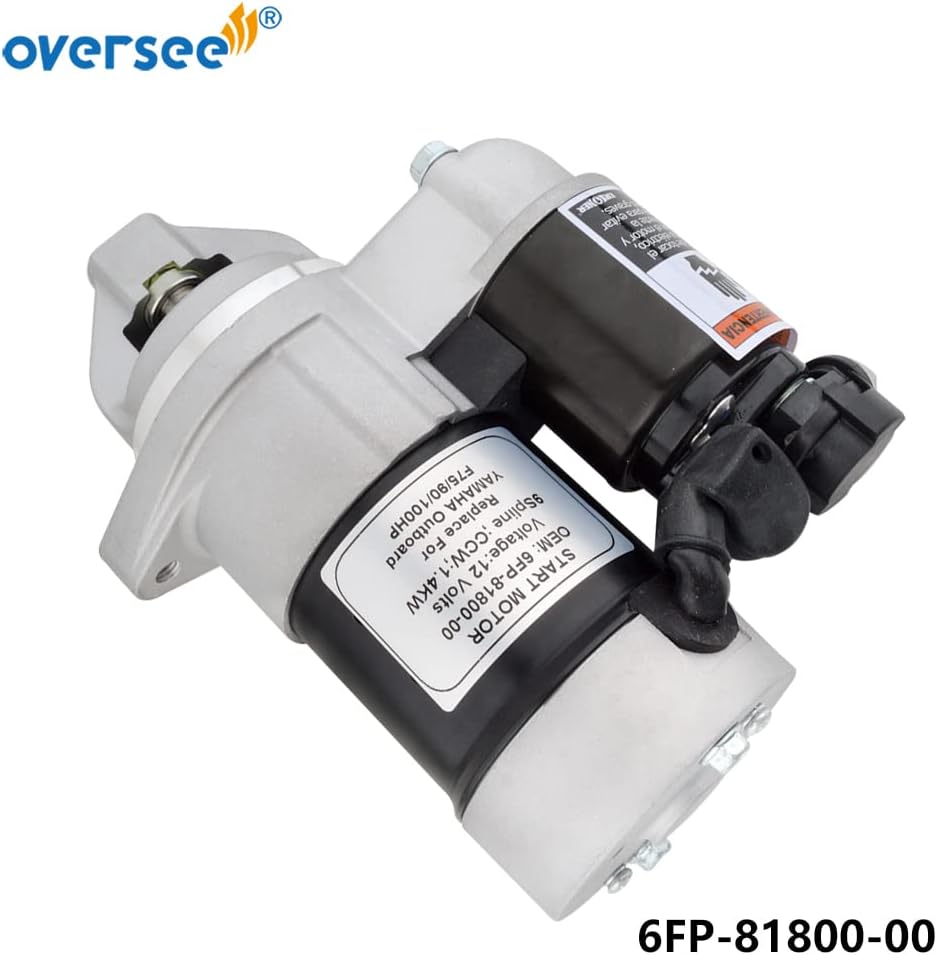 OVERSEE 6FP-81800-00-00 Starting Motor Assy for Yamaha F75 F90 75HP 90HP Outboard Engine