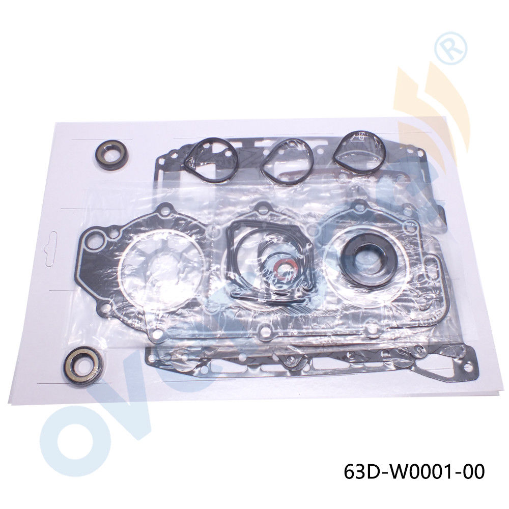 63D-W0001 Power Head Gasket Kit For Yamaha Outboard Motor 40-50hp 3cyl 1995-UP 63D-W0001-00