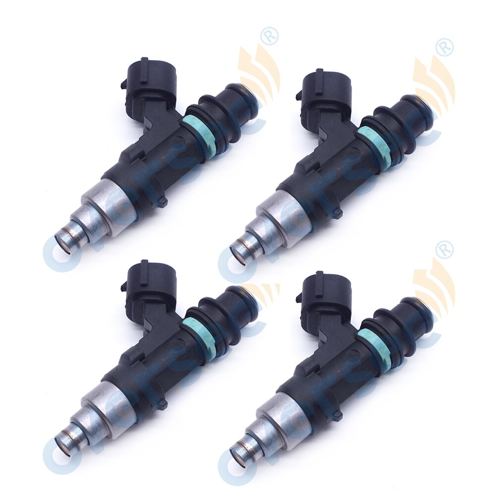 OVERSEE 4pcs/set Fuel Injector 15710-82K50 for 2015 Suzuki Outboard Motor DF 90 Boat Engine Parts