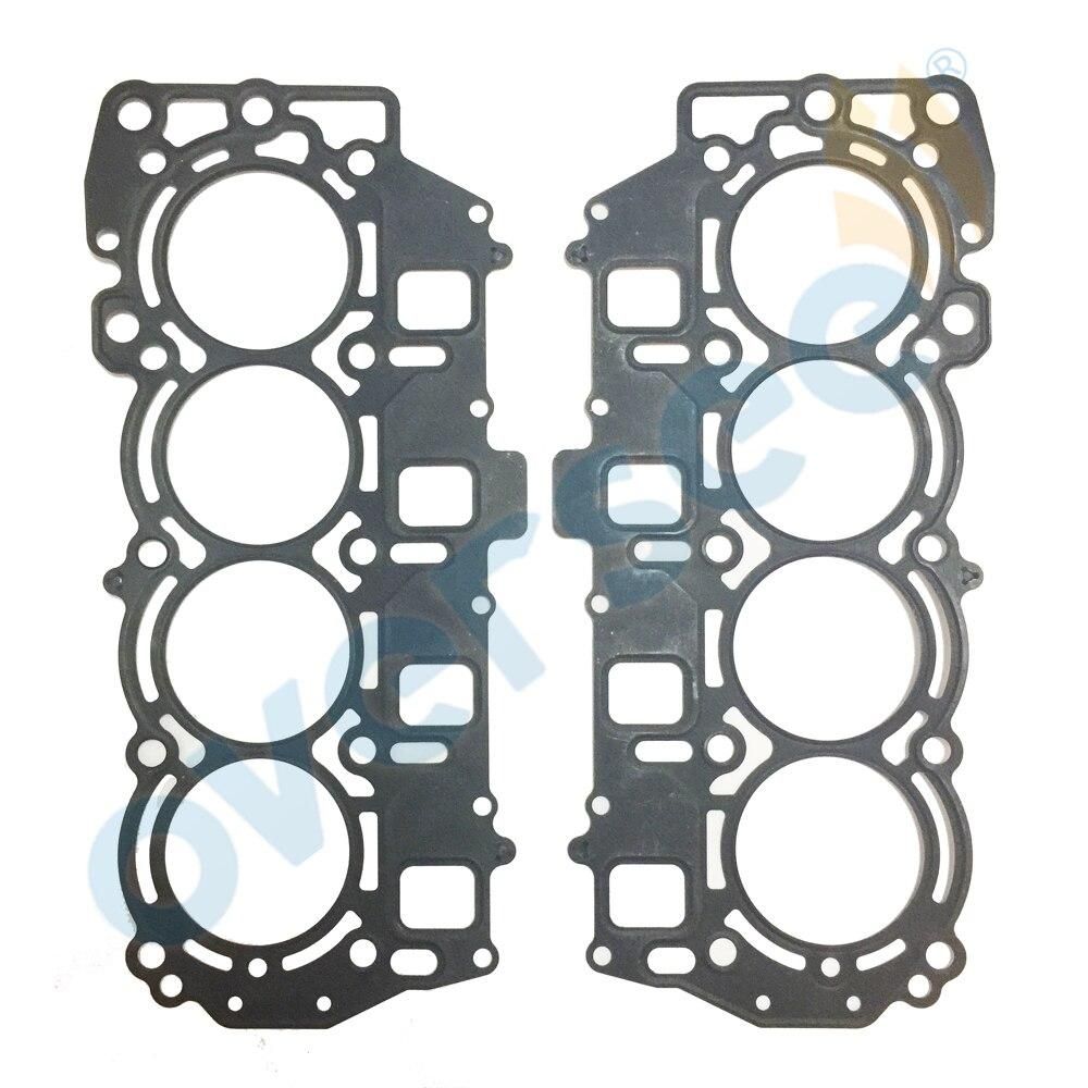 Oversee Marine 69W-11181-00; 69W-11181-01-00 Cylinder Head Gasket Replacement For Yamaha 2 Stroke Outboard Enine Top Real