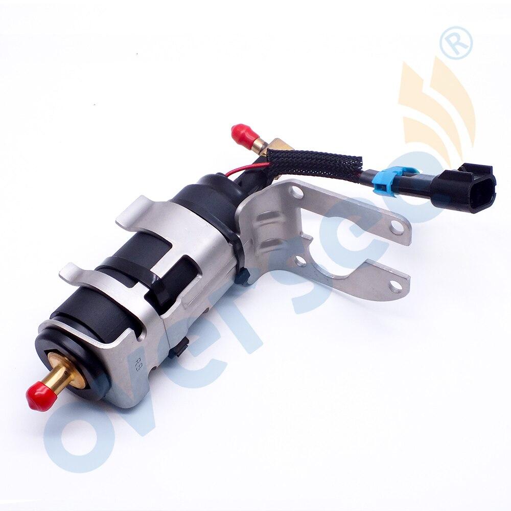 Oversee Marine 8M0047624; 8558432 Fuel Pump With Stainless Bracket Low Pressure Replacement For Mercury Mariner 110HP 115HP 135HP 150HP 175HP 200HP Outboard Engine Top Real