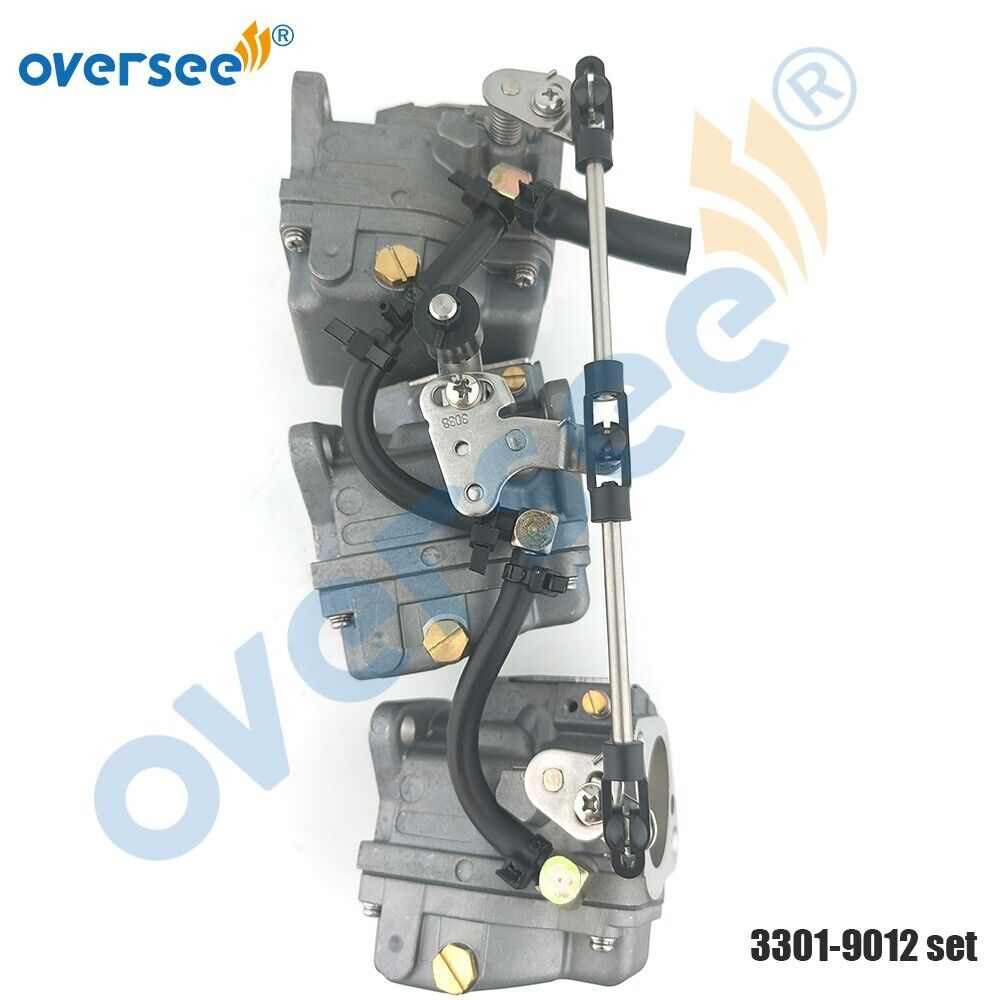 3301-9012 CARBURETOR SET For MERCURY/MARINER 2T 3 CLY 70-75-80-90HP Outboard