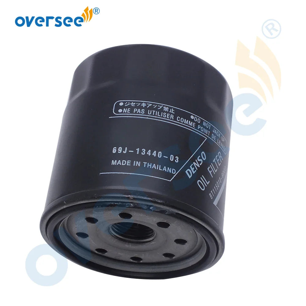Topreal 69J-13440 Oil Filter For Honda KAWASAKI YAMAHA Outboard Motor F150 F200 F225 F250; 69J-13440-04;69J-13440-00; 69J-13440-03