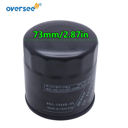 Topreal 69J-13440 Oil Filter For Honda KAWASAKI YAMAHA Outboard Motor F150 F200 F225 F250; 69J-13440-04;69J-13440-00; 69J-13440-03