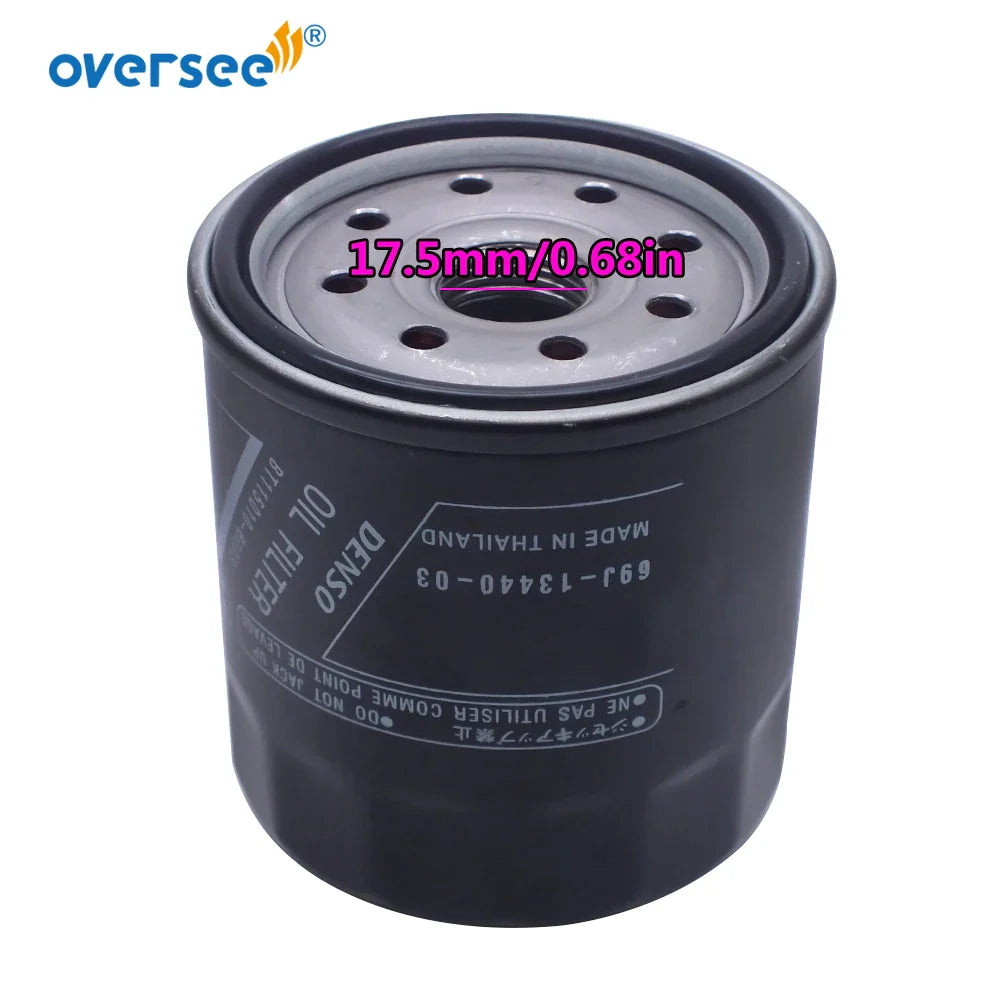 Topreal 69J-13440 Oil Filter For Honda KAWASAKI YAMAHA Outboard Motor F150 F200 F225 F250; 69J-13440-04;69J-13440-00; 69J-13440-03