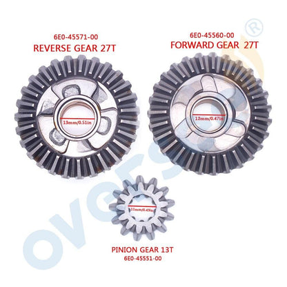 6E3 Gear Set For Yamaha Outboard Motor 2T 4HP 5HP With Forward Gear 6E0-45560 Reverse 6E0-45570 Pinon 6E0-45551 Oversee Marine Store