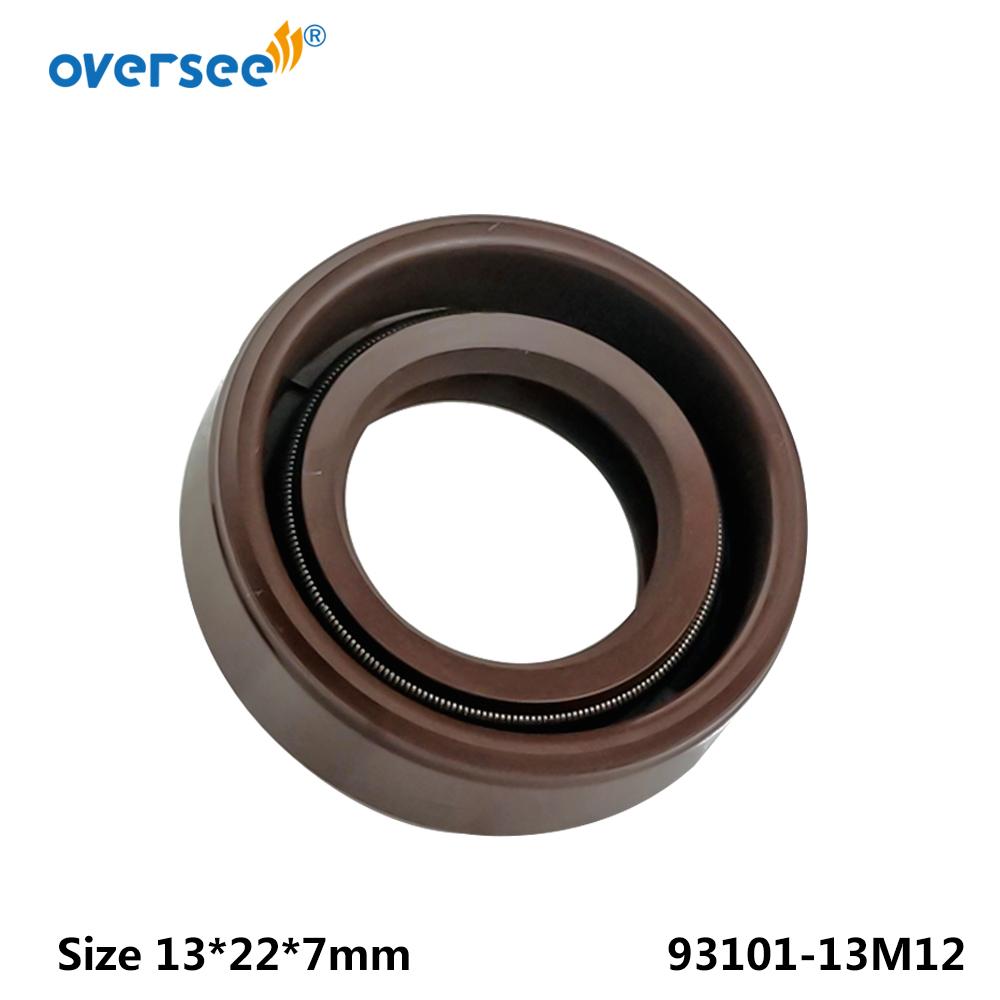 Oversee Marine 93101-13M12 Oil Seal Size 13*22*7mm Replacement For Yamaha Parsun Hidea HDX Seapro 3HP 4HP 5HP Outboard Engine Top Real